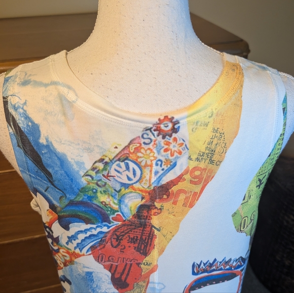 Inoah Sleeveless Wearable Art Graphic Print Knit Dress - Picture 8 of 12